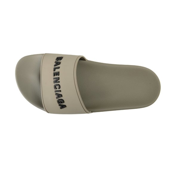 Balenciaga Women's Gray Logo Print Lool Slide Flip Flop Shoes - Picture 7 of 8
